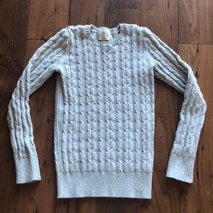 Gray cable knit sweater
